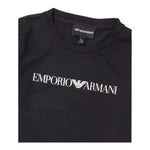 Emporio Armani T-Shirt Girocollo Tinta Unita con Stemma Logo per Bambino EB0004211 BLU EMPORIO ARMANI 