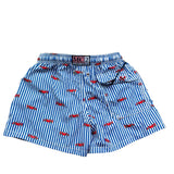 Saint Barth Costume Modello Boxer Tinta Unita con Stampa per Bambino CAR BIANCO SAINT BARTH 