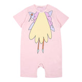 Stella Mccartney Pagliaccetto Mezza Manica Tinta Unita con Stampa per Neonata TWA021 ROSA STELLA McCARTNEY 