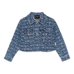 John Richmond Giubbino Crop In Denim Tinta Unita Logato per Bambina RGP25165GB BLU JOHN RICHMOND 