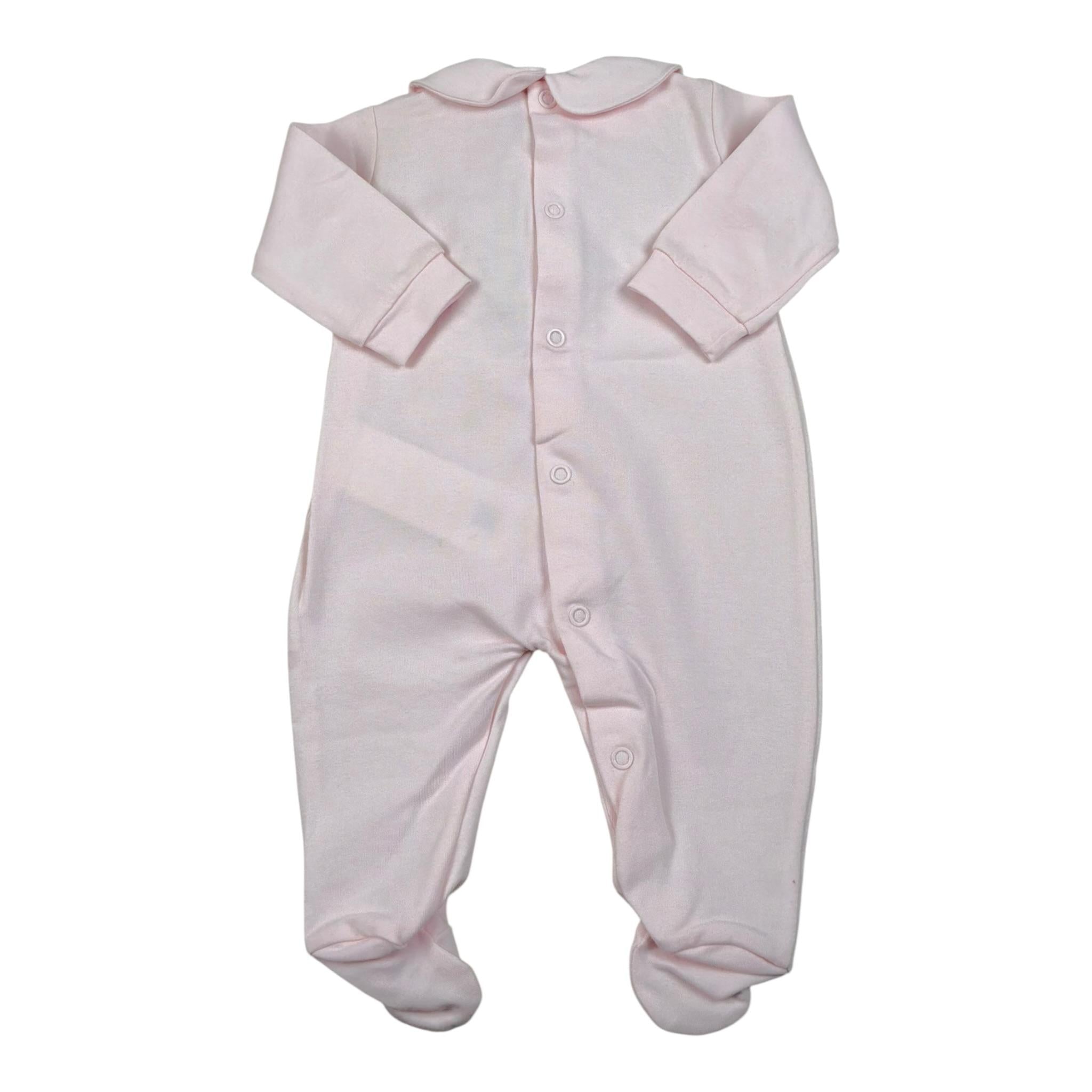 Le Bebe' Tutina Tinta Unita con Stampa per Neonata LBG5157 ROSA LE BEBE' 