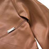 Monnalisa Giubbino Tinta Unita In Ecopelle per Bambina 17E100 MARRONE MONNALISA 