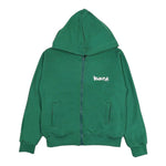 DISCLAIMER felpa con zip e cappuccio tinta unita con stampa Verde per Bambino 24IDK58243X VERDE DISCLAIMER 