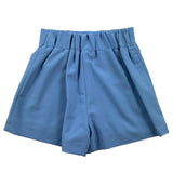 Patrizia Pepe Short Tinta Unita Con Elastico In Vita Azzurro Per Bambina
