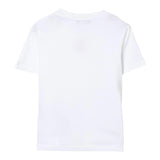 Balmain T-Shirt Girocollo Tinta Unita con Stampa per Bambino BW8P61 BIANCO BALMAIN 