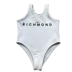 John Richmond Costume Intero Tinta Unita con Logo per Neonata RIP26039CO BIANCO JOHN RICHMOND 