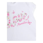 Monnalisa T-Shirt Tinta Unita Girocollo con Stampa  per Bambina 39C604 BIANCO MONNALISA 