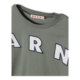 MARNI t-shirt girocollo tinta unita con stampa Verde per Bambino M01265 VERDE MARNI 