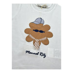 Manuel Ritz T-Shirt Girocollo Tinta Unita con Stampa per Neonato MR3107NX BIANCO MANUEL RITZ 