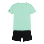 Converse Completo 2 Pezzi T-Shirt-Bermuda Bicolore per Bambino 9CG714 VERDE ACQUA CONVERSE 