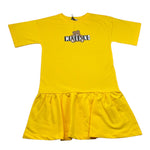 Moschino Abito Mezza Manica Tinta Unita con Stampa per Bambina HDV0HL GIALLO MOSCHINO 