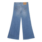 Dondup Jeans Tinta Unita Modello A Palazzo per Bambina DFPA128X BLU DONDUP 