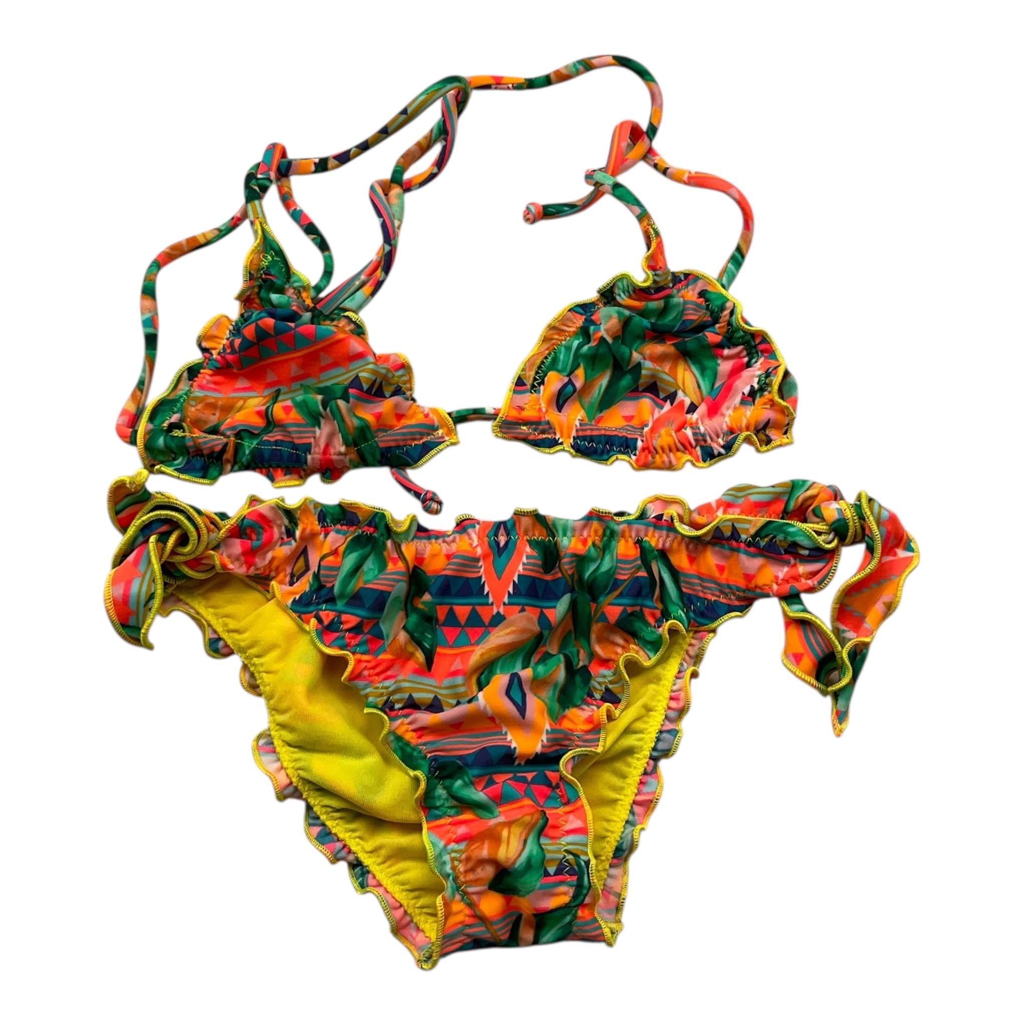 Island Coco Costume 2 Pezzi Triangolo-Mutandina per Bambina ICJ873 MULTICOLOR ISLAND COCO 