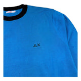 Sun68 Maglia Girocollo Tinta Unita con Logo per Bambino K32307 TURCHESE SUN68 
