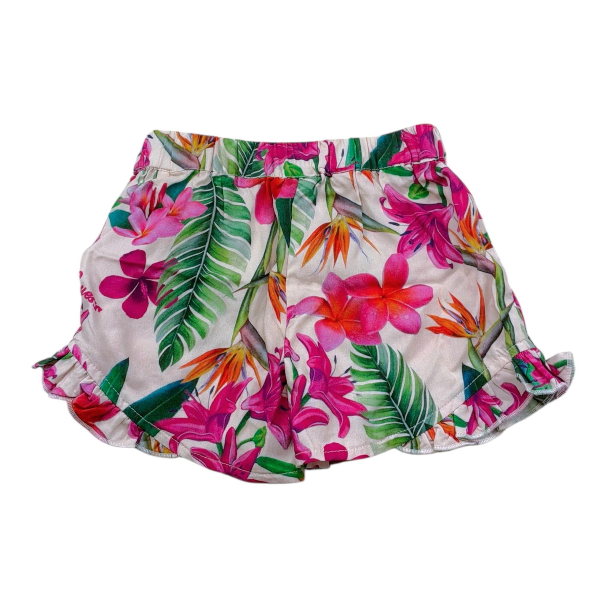 Guess Short Tinta Unita con Fantasia Fiori per Bambina K5GD06WG5S2X ROSA GUESS 