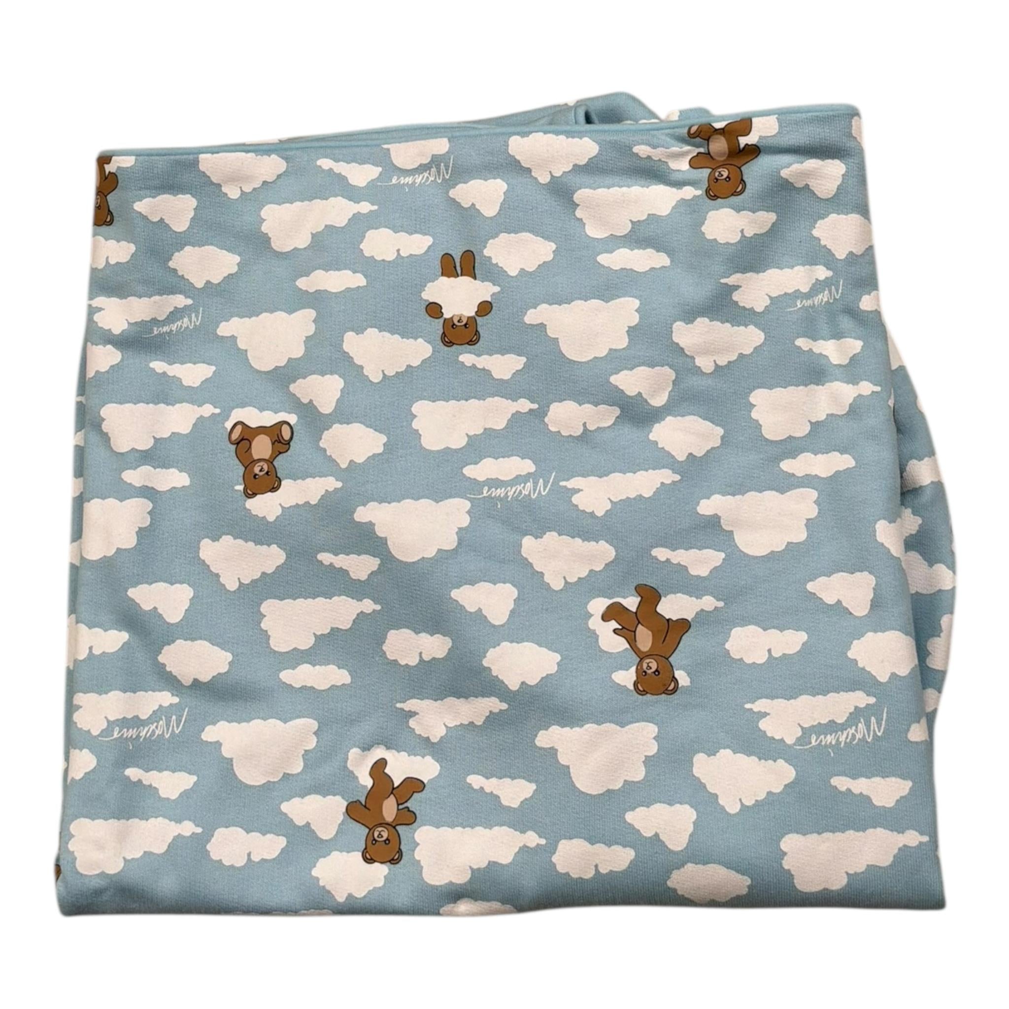 Moschino Coperta Tinta Unita con Stampa per Neonata MRB00F AZZURRO MOSCHINO 