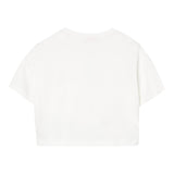 Liu Jo T-Shirt Girocollo Tinta Unita con Taschino Modello Crop per Bambina GA5016XX BIANCO LIU JO 