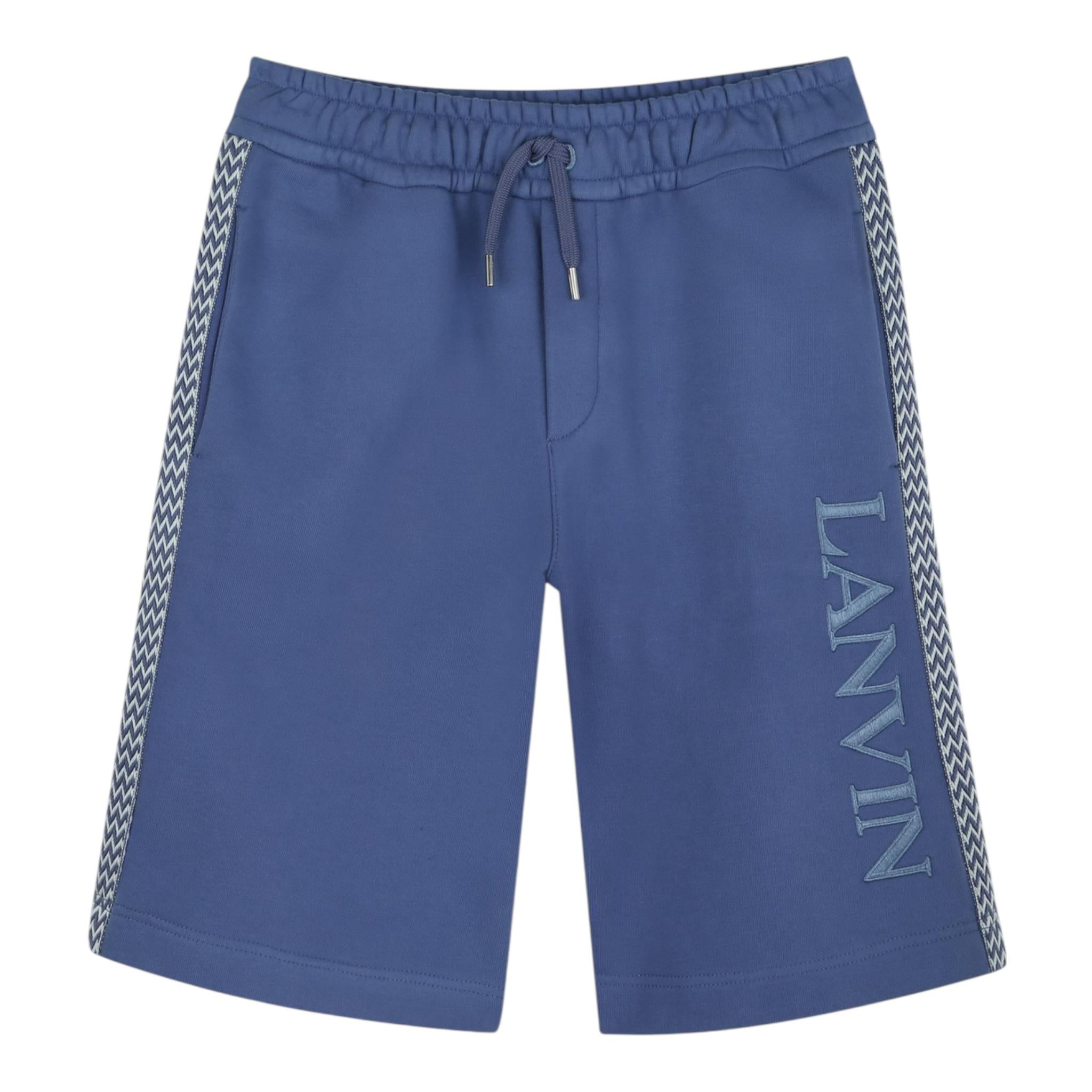 Lanvin Bermuda Tuta Tinta Unita con Logo per Bambino N30229 BLU LANVIN 
