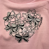 MOSCHINO felpa girocollo tinta unita con stampa Rosa per Neonata MDF031 ROSA MOSCHINO 