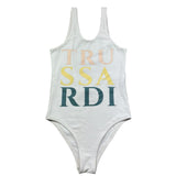 Trussardi Costume Intero Tinta Unita con Logo per Bambina TGP26025CO BIANCO TRUSSARDI 