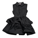 Vicolo Abito Giromanica Tinta Unita per Bambina 3146V00252 NERO VICOLO 