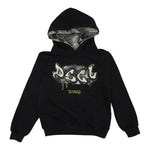 DISCLAIMER felpa tinta unita con cappuccio e stampa Nero per Bambino 24IDK58234 NERO DISCLAIMER 