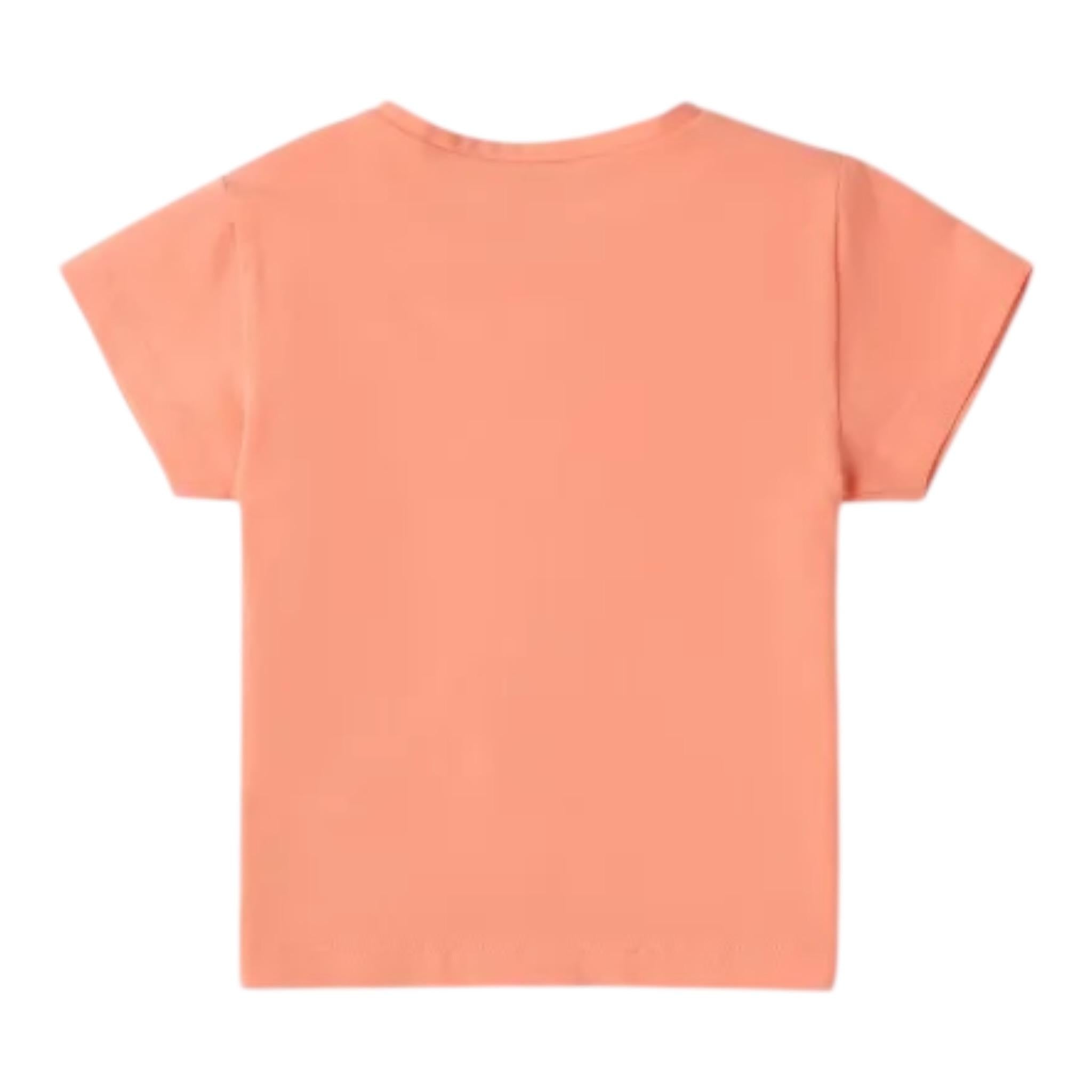 Sarabanda T-Shirt Tinta Unita Girocollo per Bambina 0B317 PESCA SARABANDA 