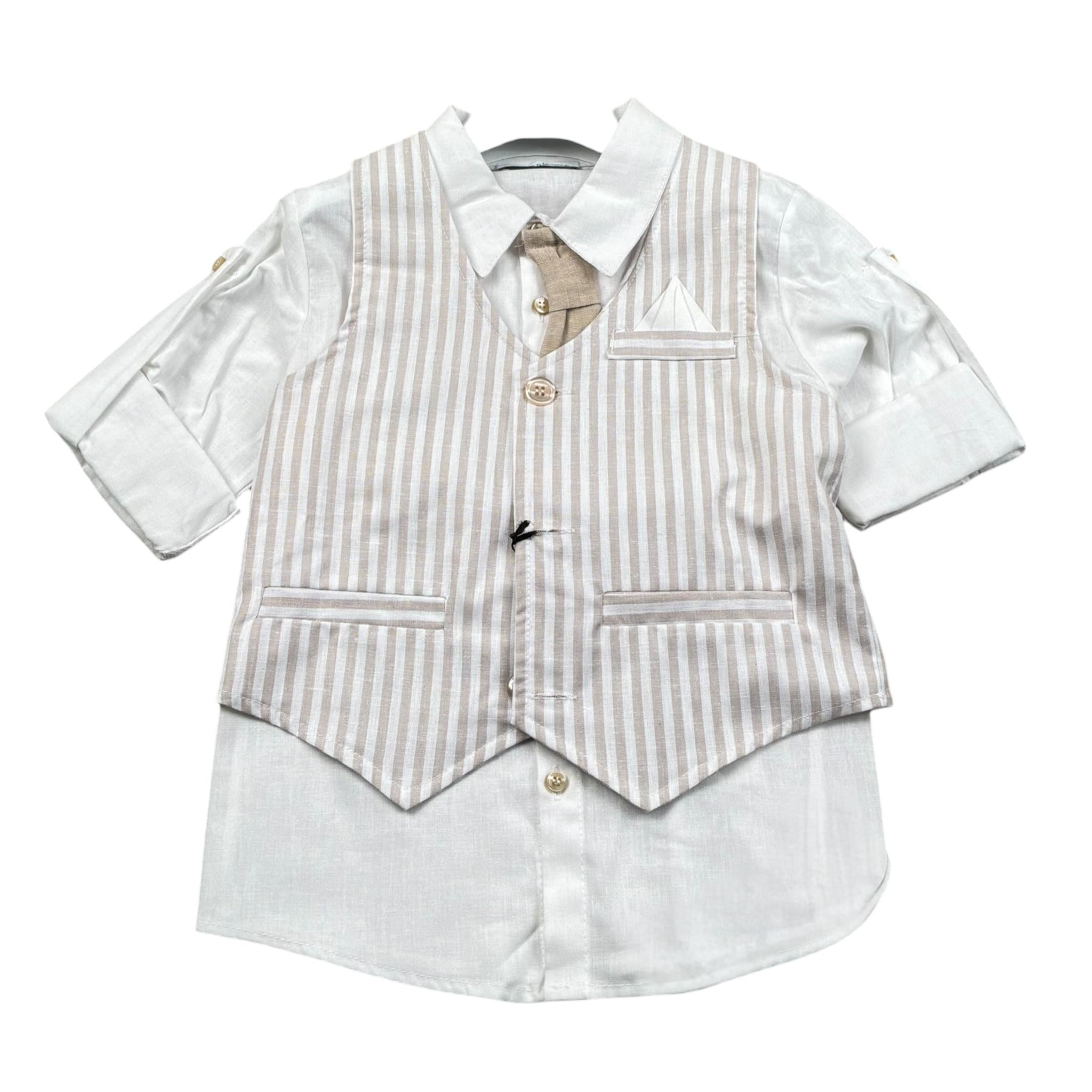 Jacques & Monique Completo 3 Pezzi Cravatta-Gilet-Camicia per Bambino JM1333B BIANCO JACQUES & MONIQUE 