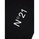N°21 felpa tinta unita con cappuccio e logo Nero per Bambino N21893 NERO N°21 