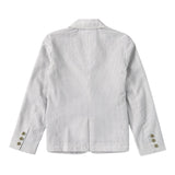 Guess Giacca Tinta Unita Con Bottoni E Fantasia A Righe Bianco Per Bambino