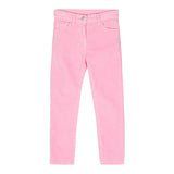 Chiara Ferragni Pantalone Tinta Unita Con Girovita Regolabile In Camoscio Rosa Per Bambina