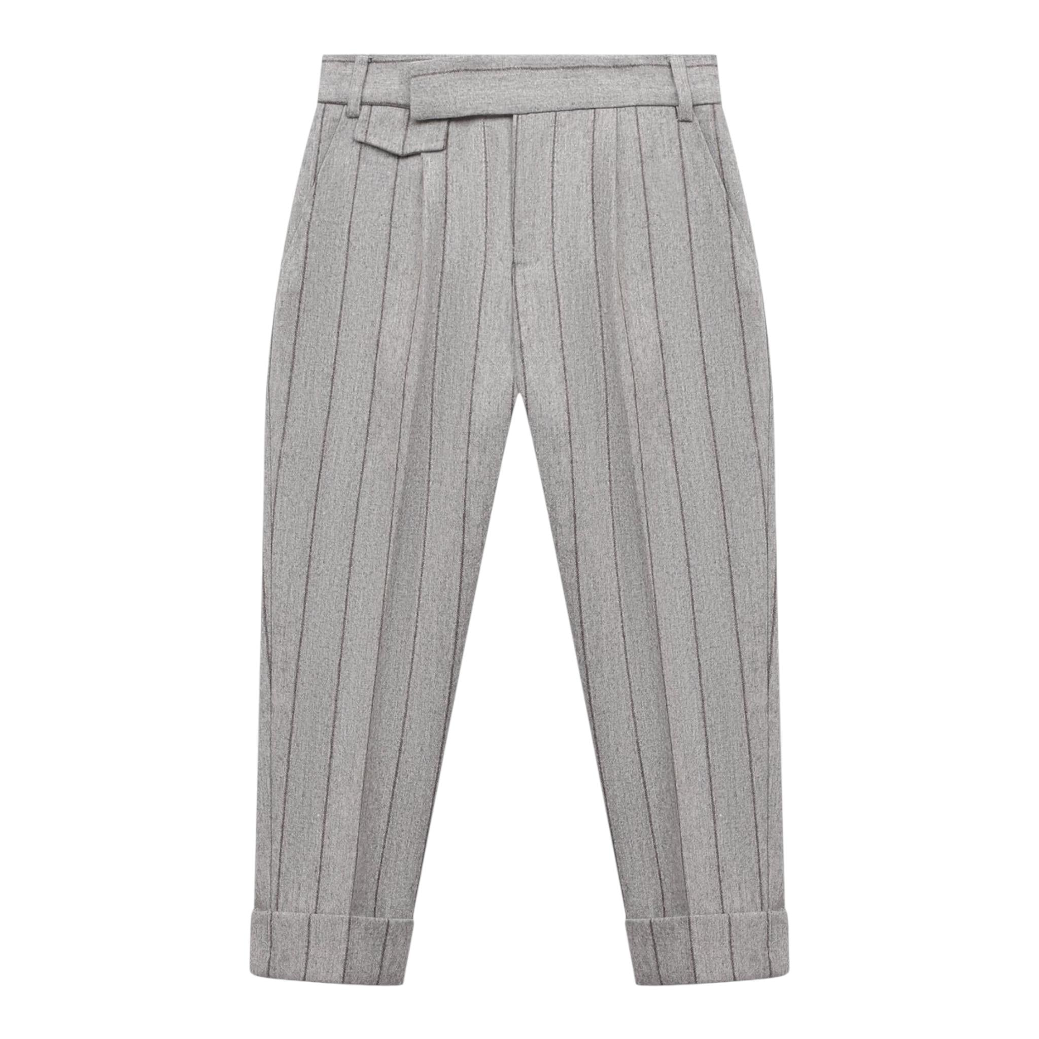 ELEVENTY pantalone tinta unita con fantasia a righe Grigio per Bambino ET6P00 GRIGIO ELEVENTY 