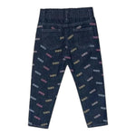GUESS jeans tinta unita con elastico in vita e ricami loghi Blu per Bambina K4YA05D45E0 BLU GUESS 