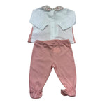 Isabel & Martinez Tutia Manica Lunga Bicolore per Neonata IMTUTINA BIANCO/ROSA ISABEL & MARTINEZ 