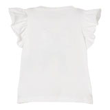 Liu Jo T-Shirt Girocollo Tinta Unita con Stampe per Bambina KA5084 BIANCO LIU JO 