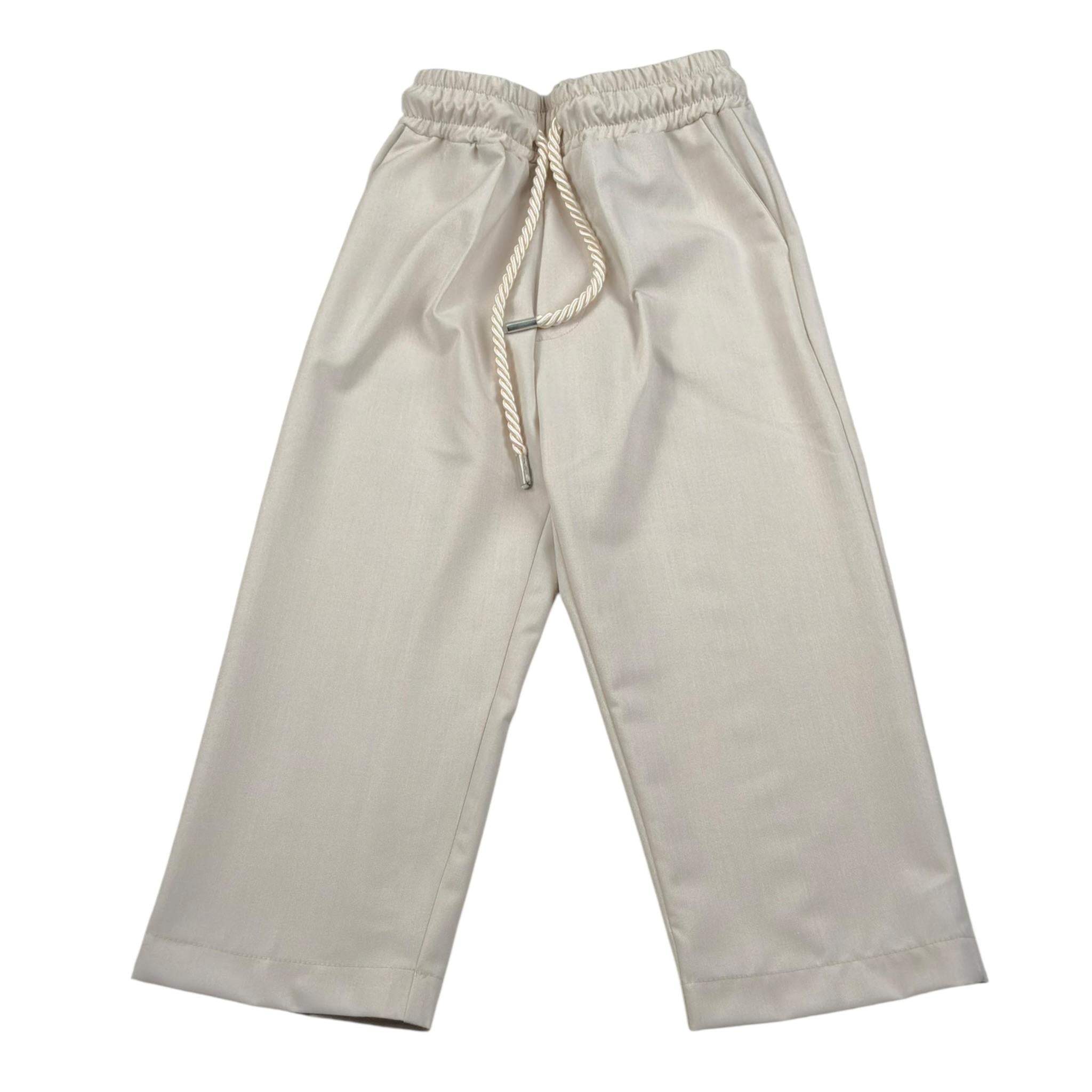 Duepuntozero Pantalone Tinta Unita con Elastico In Vita per Bambino PTBR1 BEIGE DUEPUNTOZERO 
