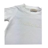 Trussardi T-Shirt Girocollo Tinta Unita con Logo per Neonato TIP26010TS BIANCO TRUSSARDI 