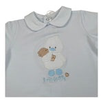 Lalalu' Pagliaccetto Tinta Unita con Stampa per Neonato PAL505PM AZZURRO LALALU' 