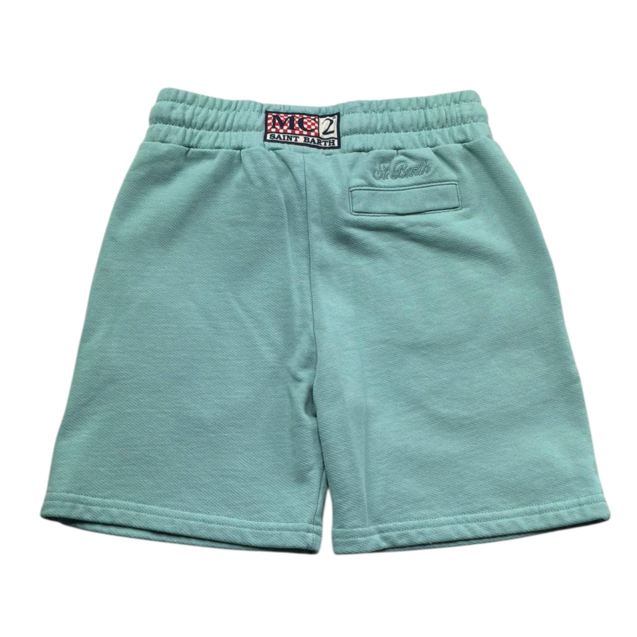 Saint Barth Bermuda Tinta Unita con Elastico In Vita per Bambino 00645L VERDE SAINT BARTH 