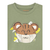 Mayoral T-Shirt Girocollo Tinta Unita con Stampa per Neonato 1055 VERDE MAYORAL 