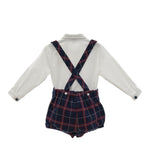 MARTA Y PAULA completo bicolore 3pz papillons-camicia-salopettes Bianco per Bambino 1854 BIANCO MARTA Y PAULA 