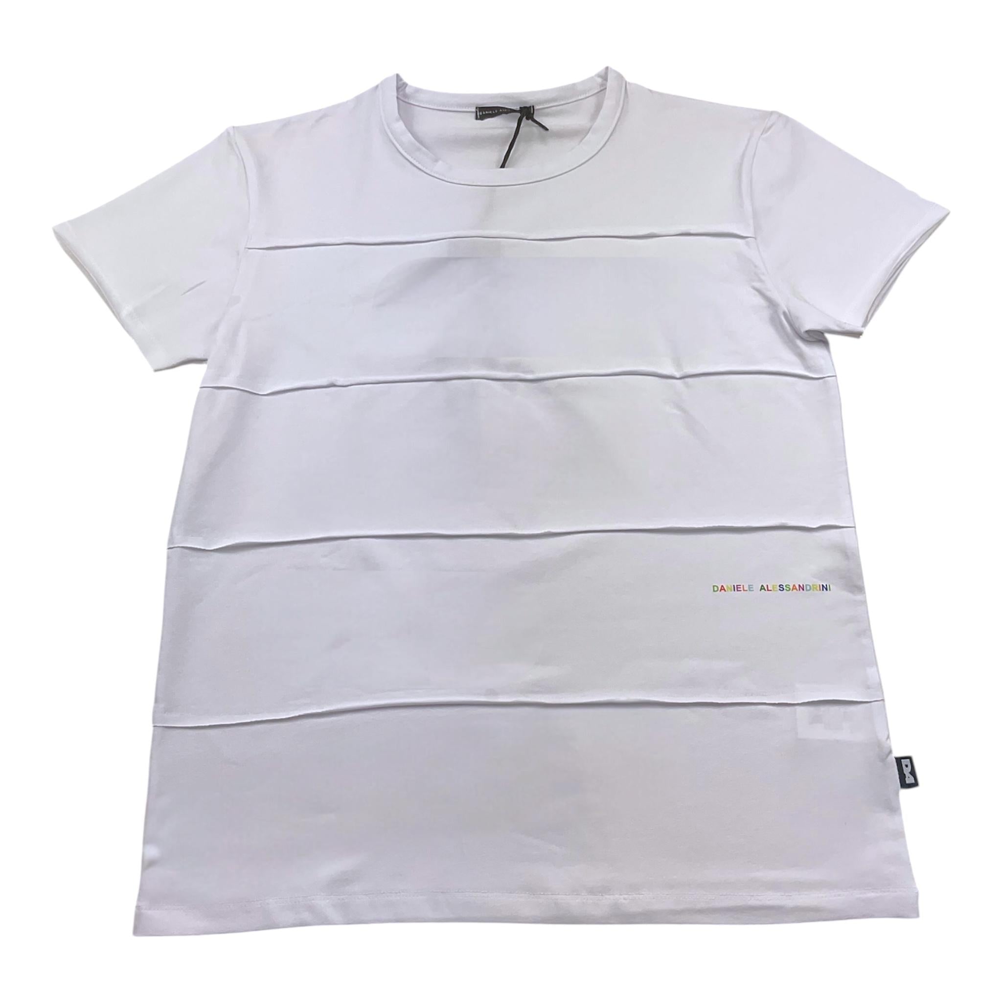 Daniele Alessandrini T-Shirt Tinta Unita Girocollo per Bambino 1236M00125 BIANCO DANIELE ALESSANDRINI 