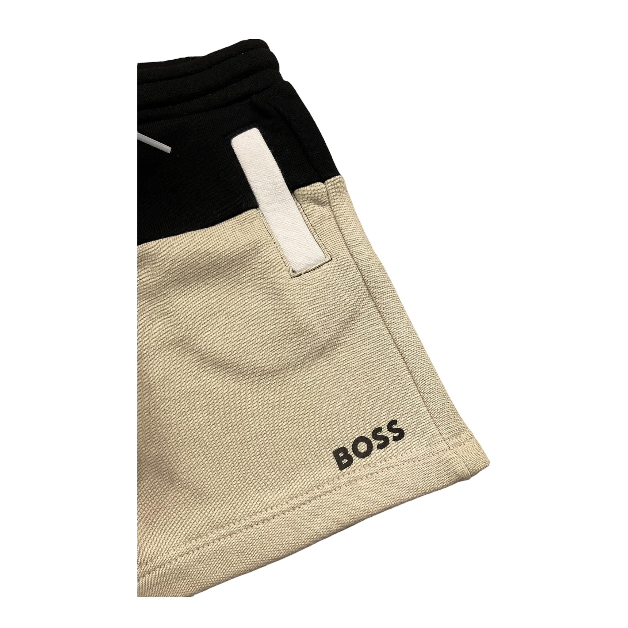 Boss Bermuda Bicolore con Stampa per Neonato J52085 BLU/BEIGE BOSS 