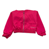 Hinnominate Felpa Tinta Unita Cn Zip e Cappuccio Fuxia per Bambina