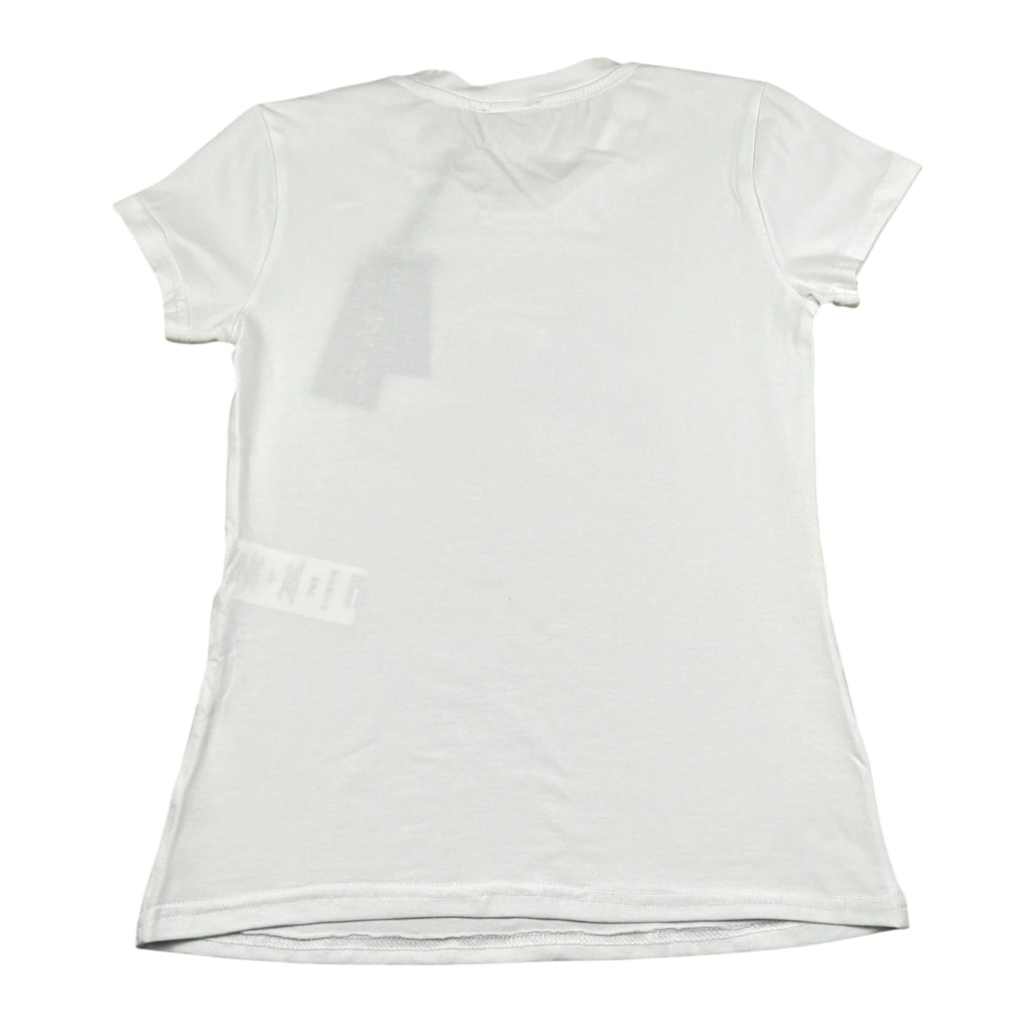 J'Aime' T-Shirt Girocollo Tinta Unita con Stampa per Bambina JG407825TS BIANCO J'AIME' 