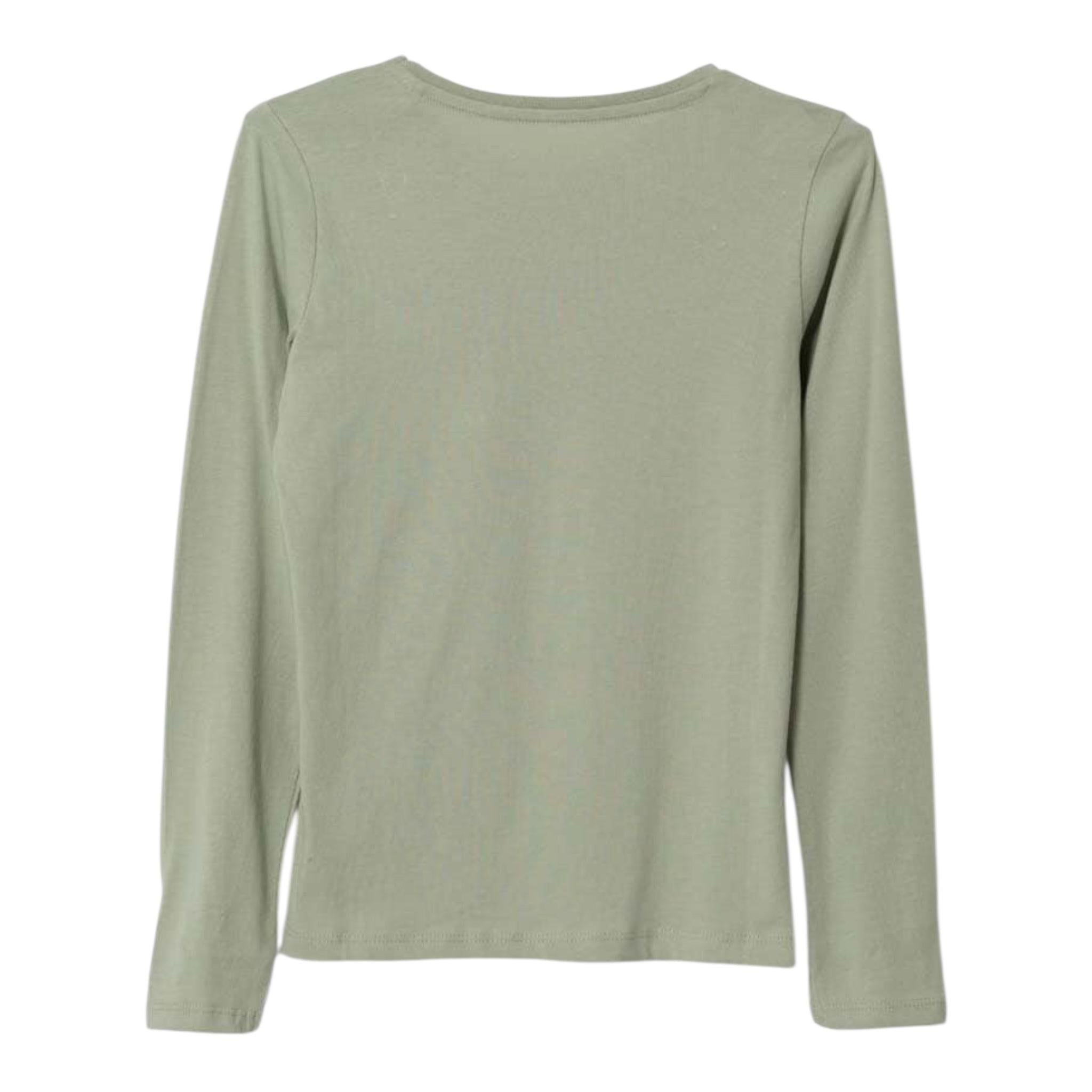 GUESS shirt girocollo tinta unita con stampa Verde per Bambina J84I36K8HM0XX VERDE GUESS 