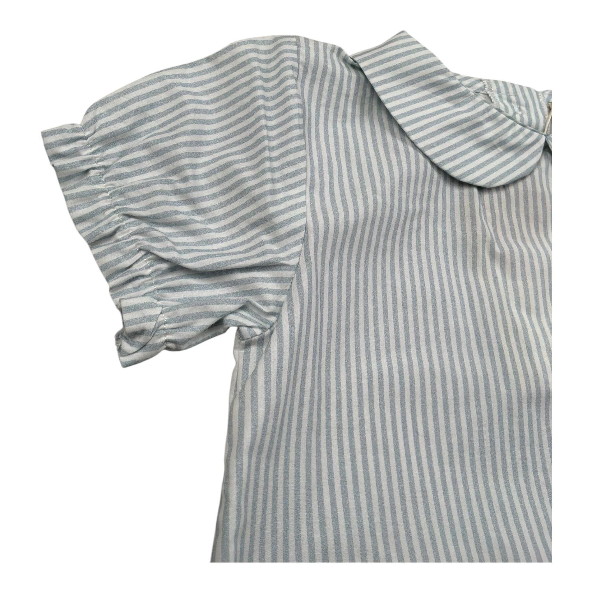 Wedoble Pagliaccetto Mezza Manica Fantasia A Righe per Neonato V2404716R BIANCO WEDOBLE 