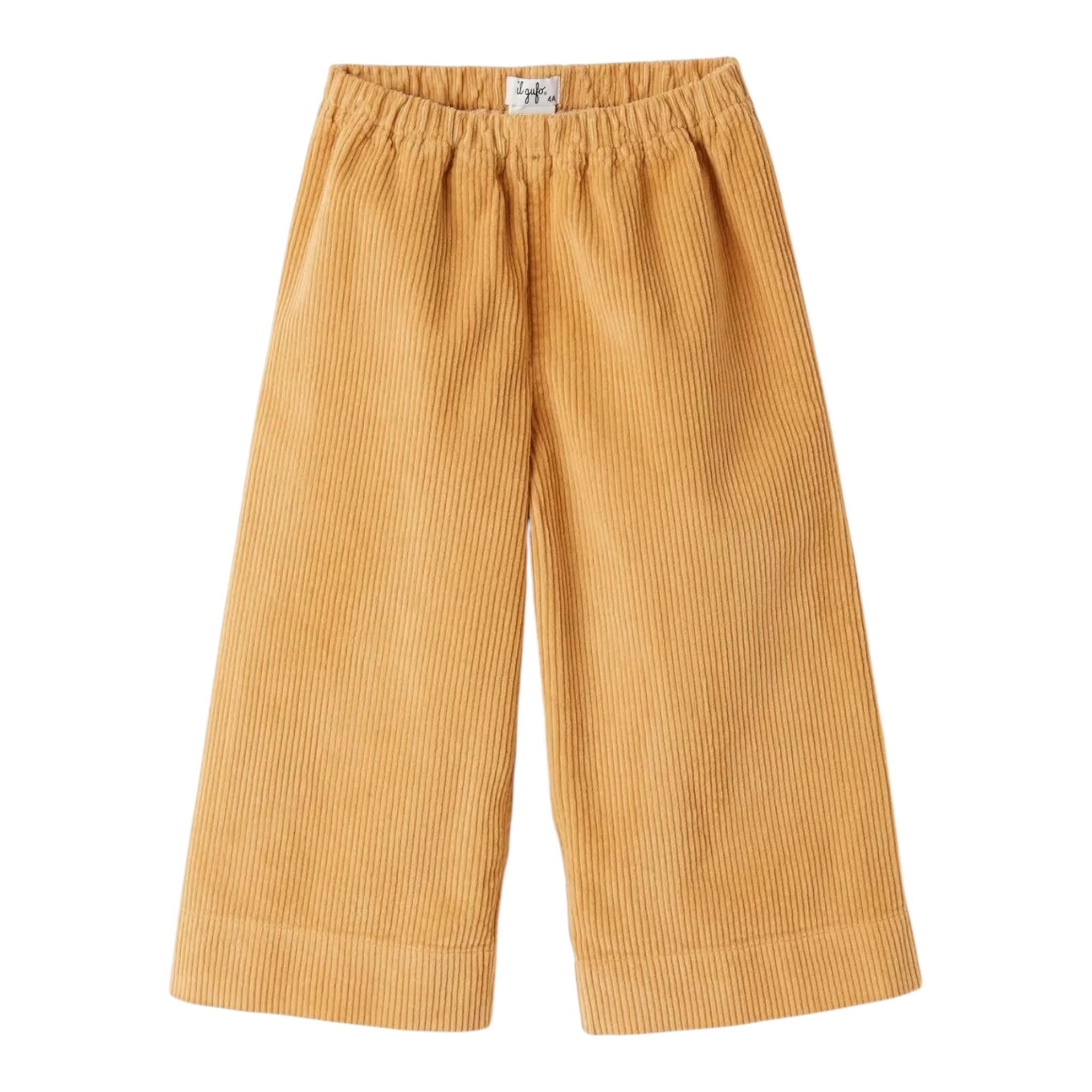 IL GUFO pantalone modello a palazzo tinta unita a costine Cammello per Bambina A24PL242V6012 CAMMELLO IL GUFO 