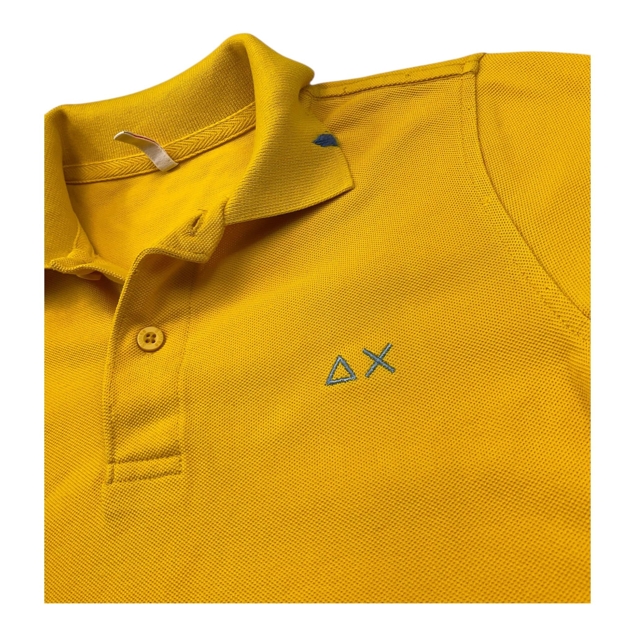 Sun68 Polo Mezza Manica Tinta Unita con Logo per Bambino CPA35301 GIALLO SUN68 