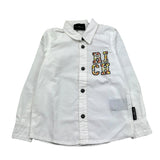 John Richmond Camicia Manica Lunga Tinta Unita con Logo per Bambino RIP25056CA BIANCO JOHN RICHMOND 